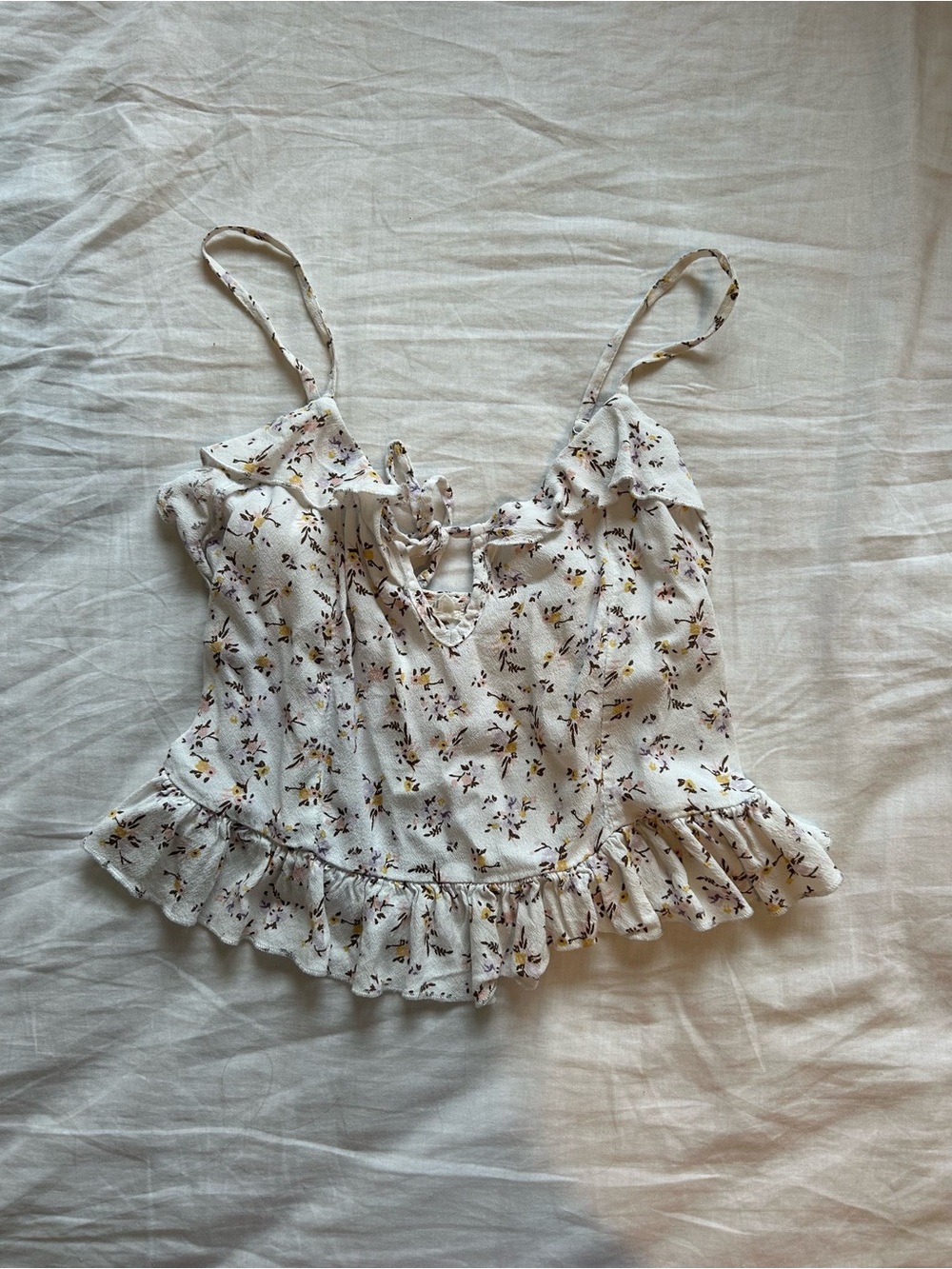 Floral Ruffle Cami Top
